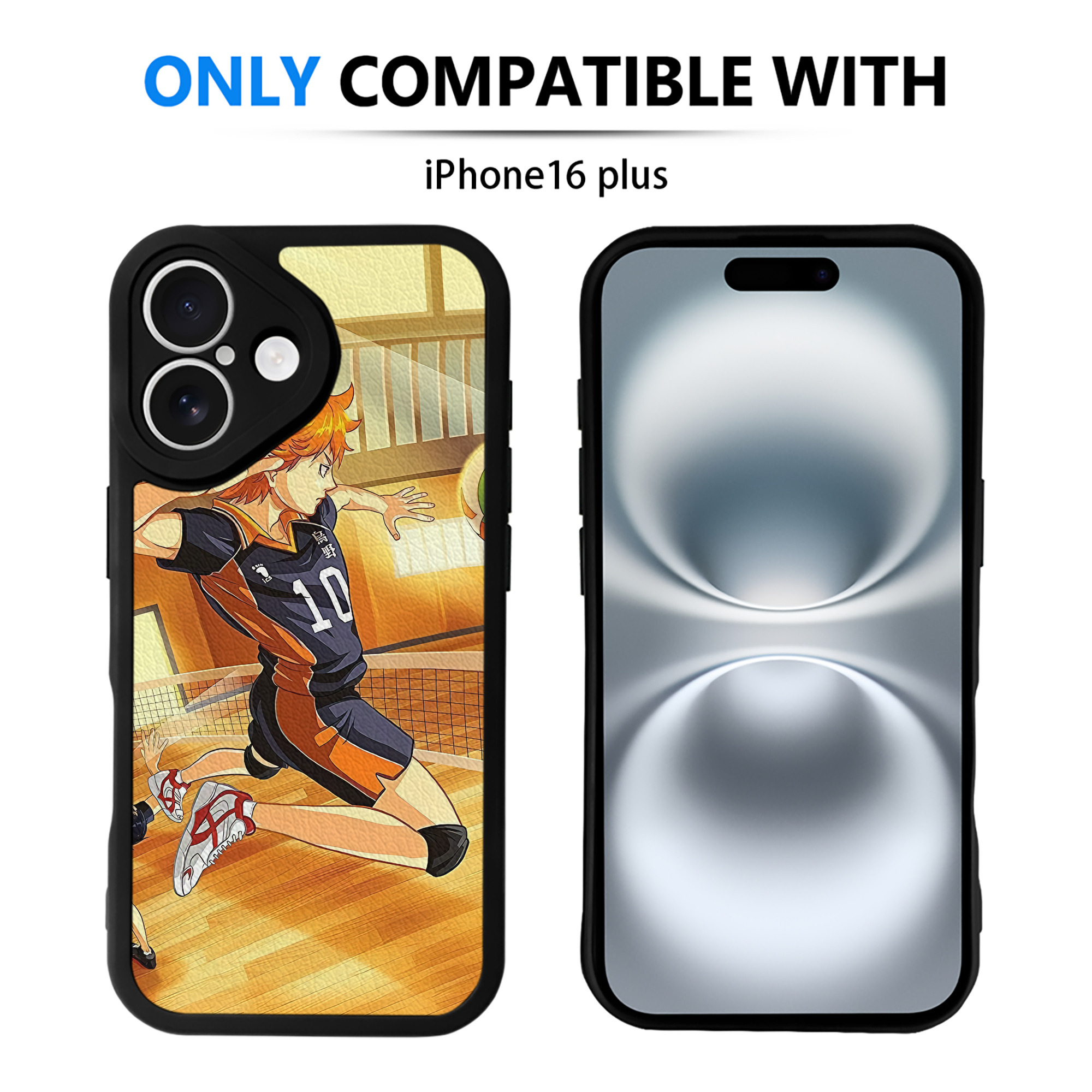 （画像用） ハイキュー!! Haikyu!! 【iPhone 16シリーズ対応】シリコンスマホケース（レザー調） 材質：シリコン